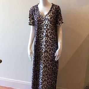 Leopard Print Maxi Dress size XL
